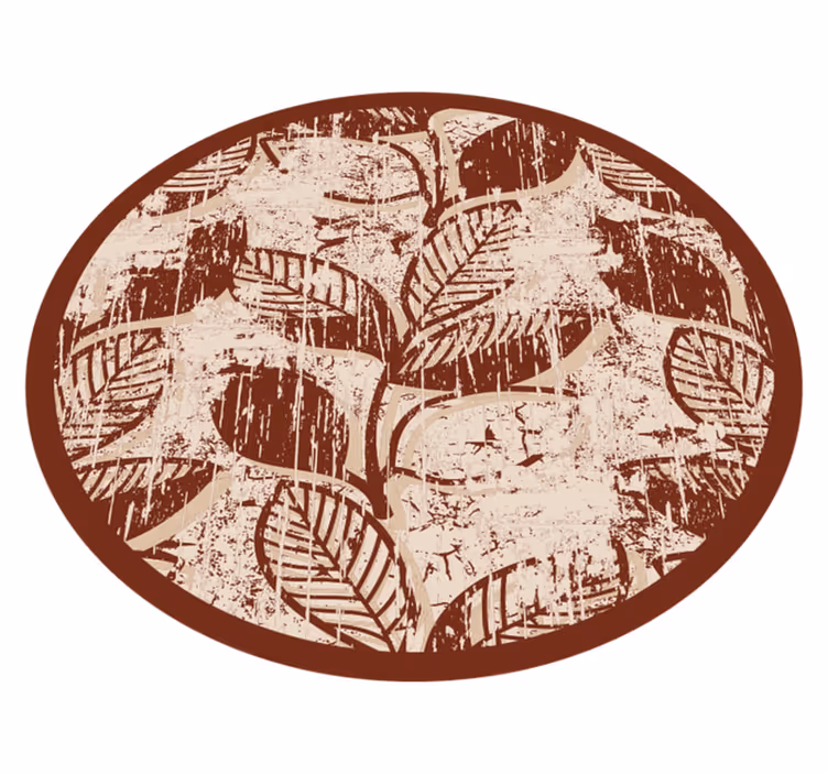 Stylish Leaf Patterns nature vinyl carpet - TenStickers