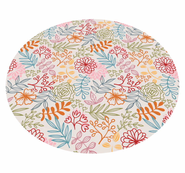 Botanical Soft Hue Collection floral vinyl carpet - TenStickers