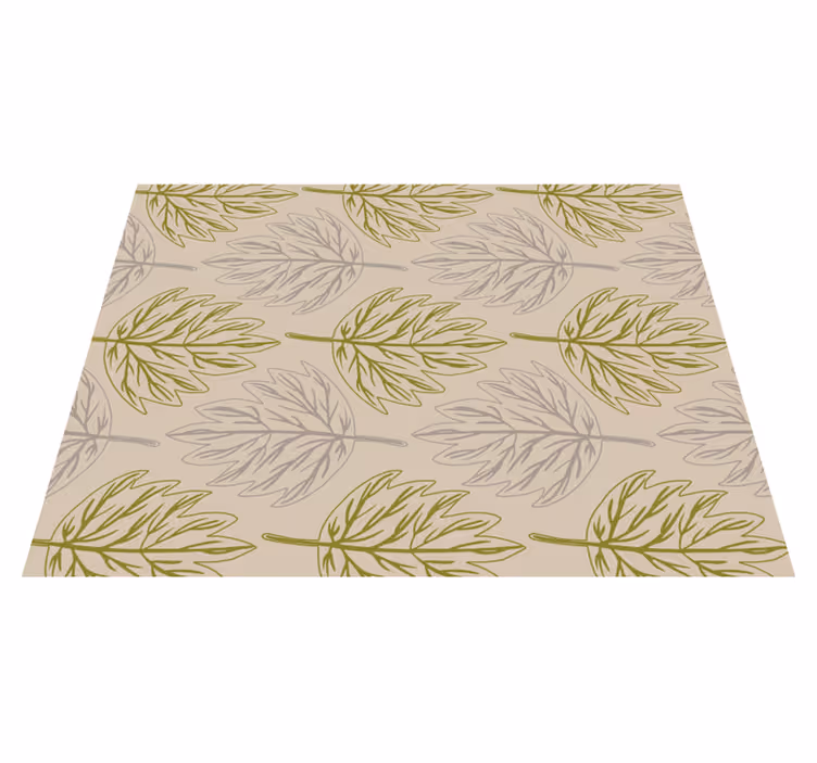 Leaf Pattern Style nature vinyl carpet - TenStickers