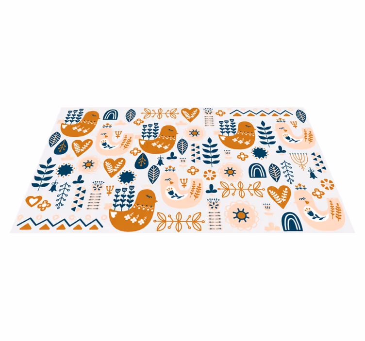 Playful Nursery Patterns kids vinyl carpet - TenStickers