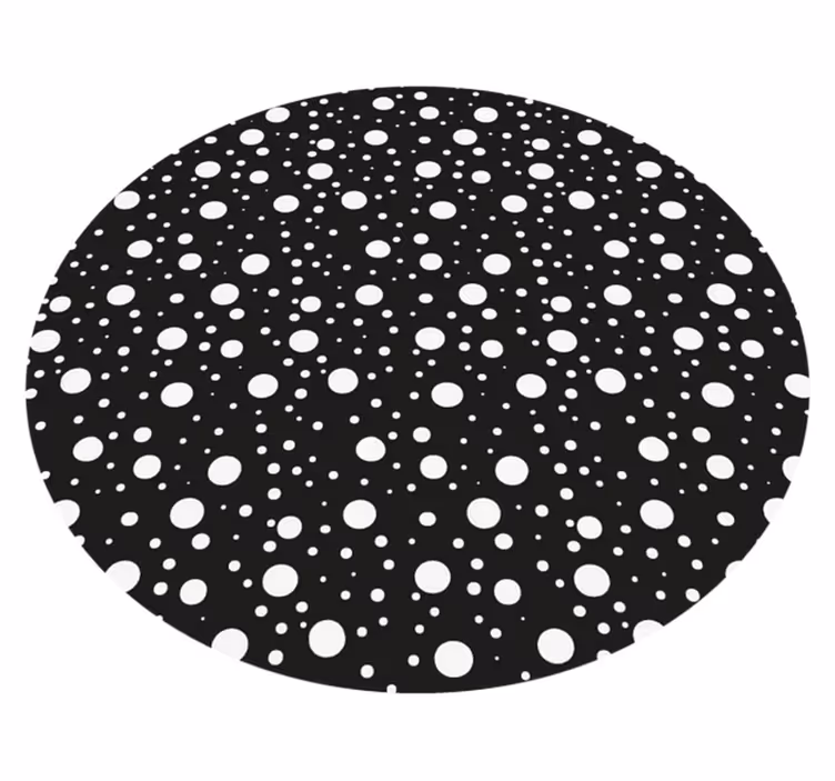 Grey and black polka dots nursery vinyl carpet - TenStickers
