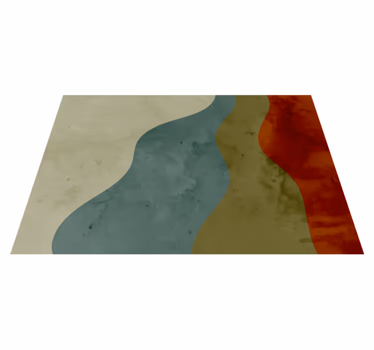 Abstract Wave Patterns living room vinyl carpet - TenStickers