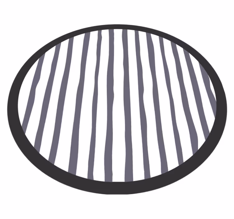 Striped Oval Concept striped vinyl carpet - TenStickers