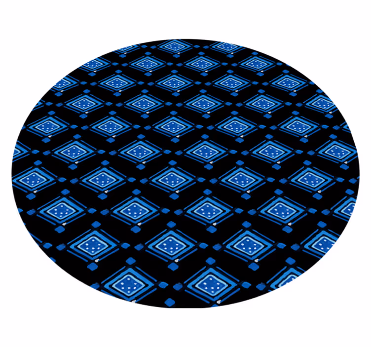 Blue Diamond Pattern geometric vinyl carpet - TenStickers