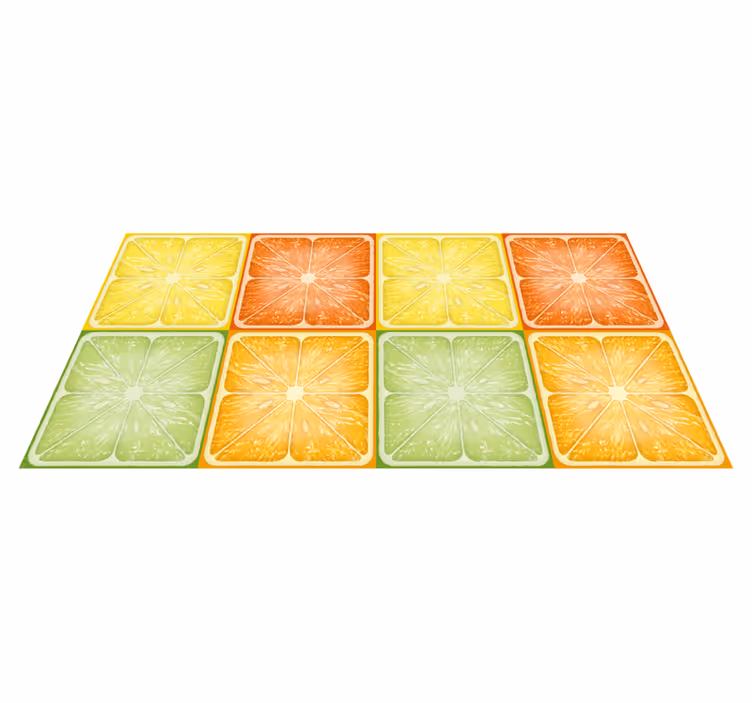 Citrus Slice Collage kitchen vinyl carpet - TenStickers