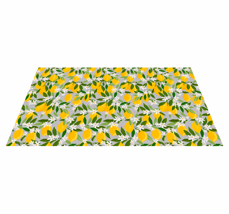 Lush citrus blossom kitchen vinyl carpet - TenStickers