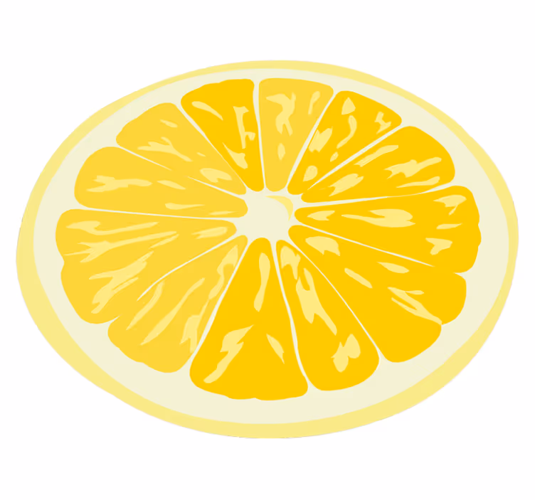Bright lemon slice kitchen vinyl carpet - TenStickers