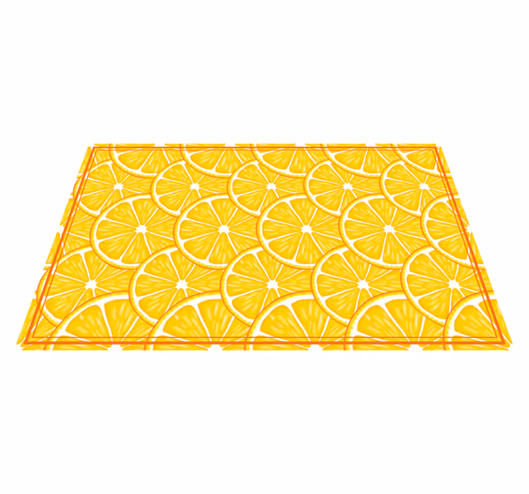 Yellow citrus slices kitchen vinyl carpet - TenStickers
