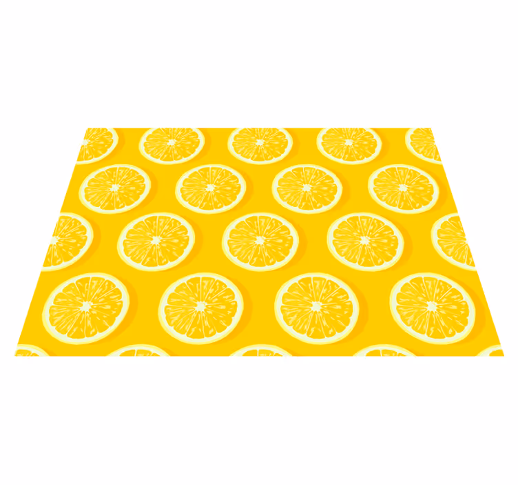 Lemon slices motif kitchen vinyl carpet - TenStickers