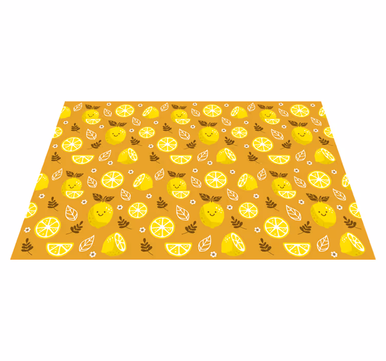 Cheerful Lemon Pattern nature vinyl carpet - TenStickers
