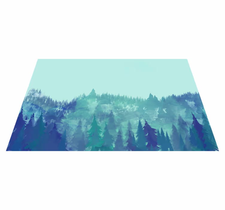 Lush green forest nature vinyl carpet - TenStickers