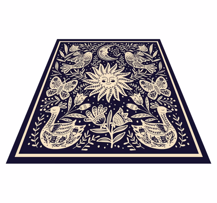 Celestial folk harmony bedroom vinyl carpet - TenStickers