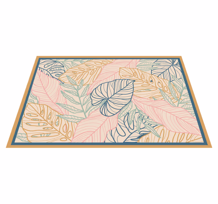 Leafy Tropical Patterns nature vinyl carpet - TenStickers