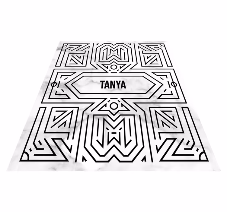 Art Déco maze teen vinyl carpet - TenStickers