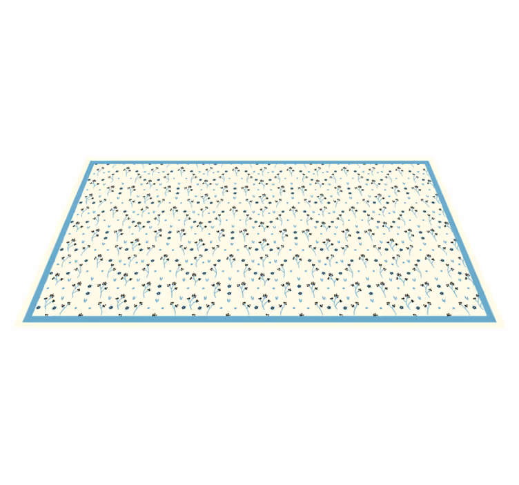 Subtle botanical motif bedroom vinyl carpet - TenStickers