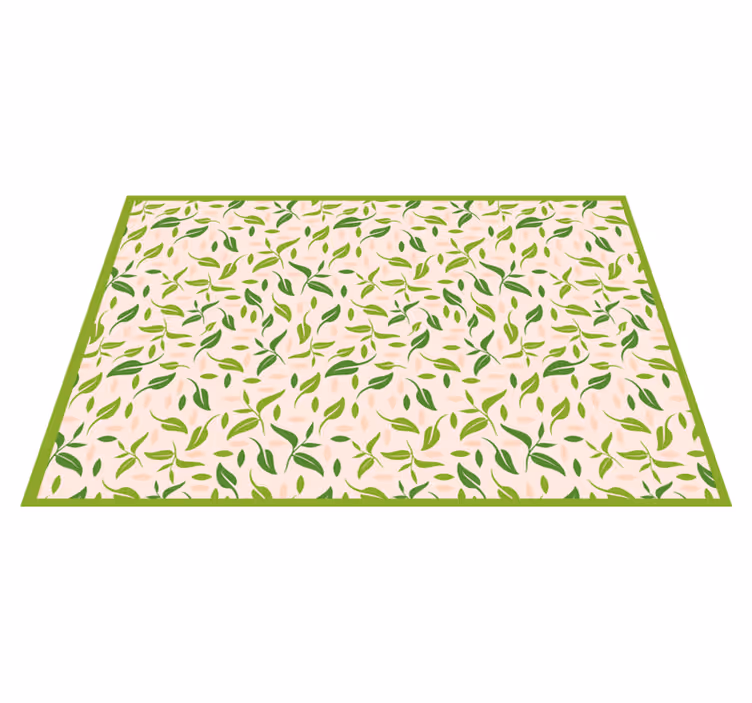 LEAFY PATTERN ACCENTS floral vinyl carpet - TenStickers