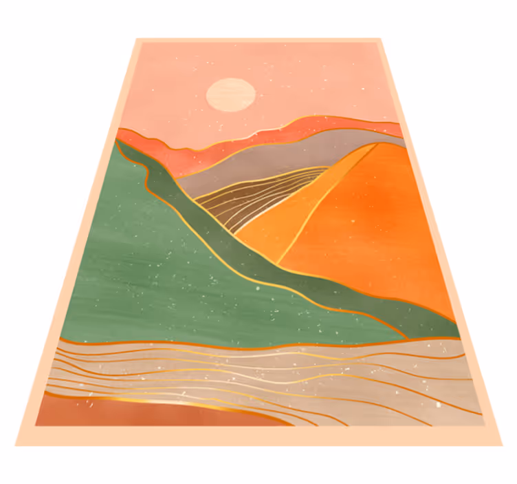 Abstract mountain scenery modern vinyl carpet - TenStickers