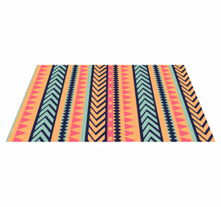 Lively Geometric Elements ethnic vinyl carpet - TenStickers