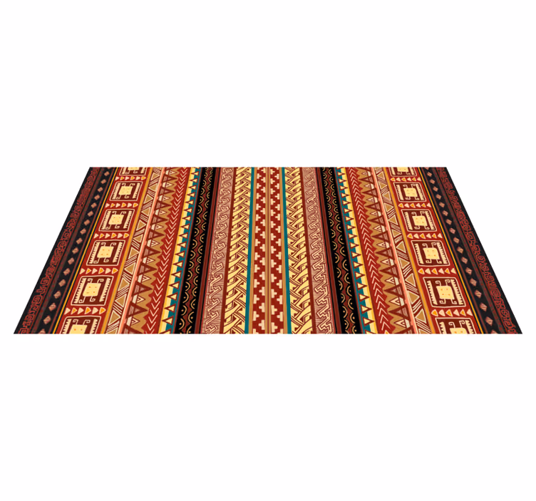 Bedroom vinyl carpet with ethnic stripe patterns - TenStickers