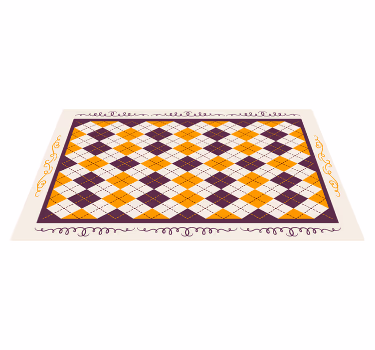 Geometric Chevron Motif tile vinyl carpet - TenStickers