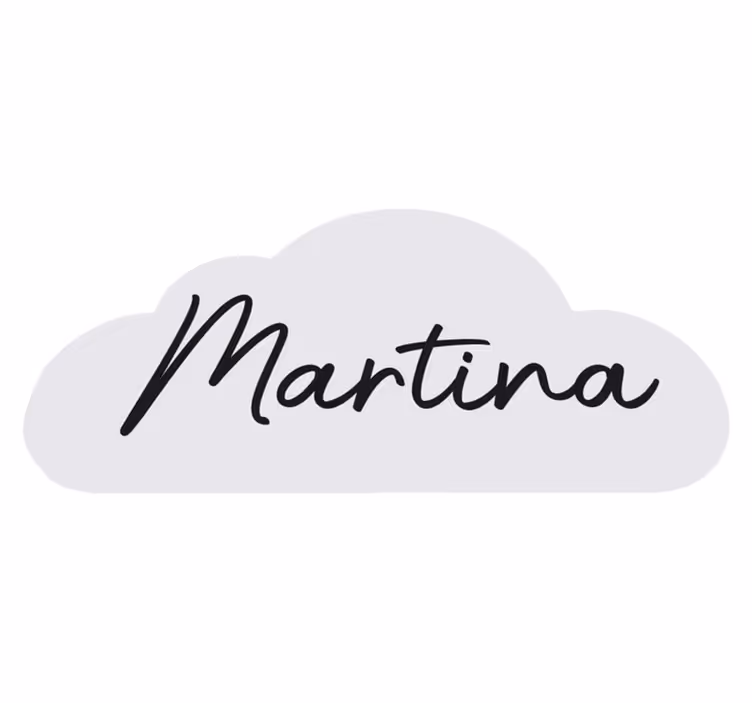 Grey cloud with name kids vinyl carpet - TenStickers