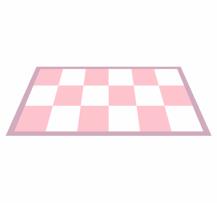 Checked Pink Pattern kids vinyl carpet - TenStickers