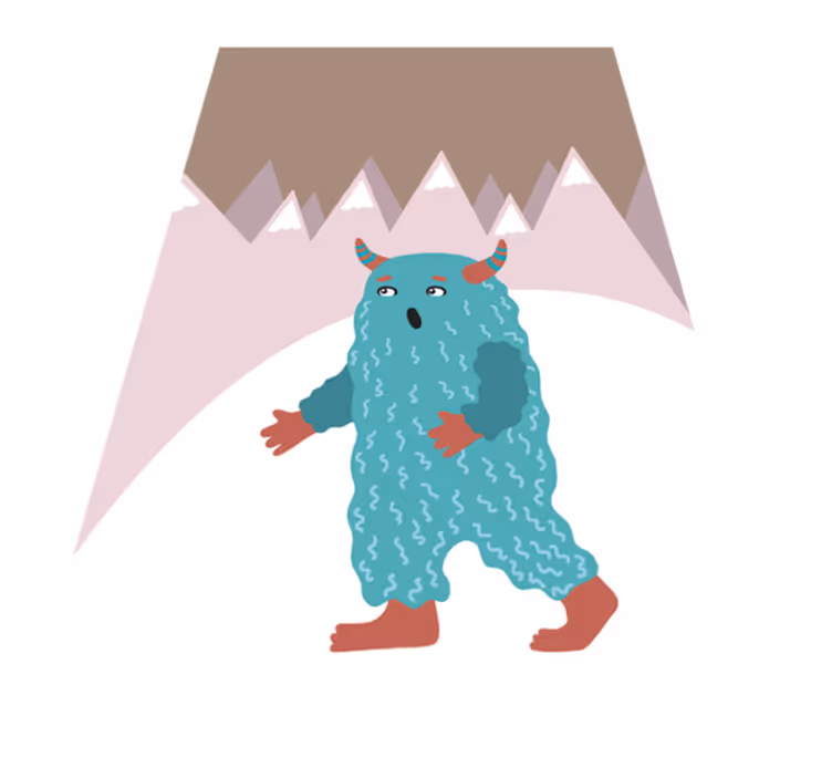 Nordic monster character kids vinyl carpet - TenStickers