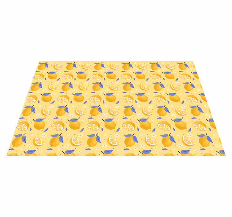 Lemon pattern delight kitchen vinyl carpet - TenStickers