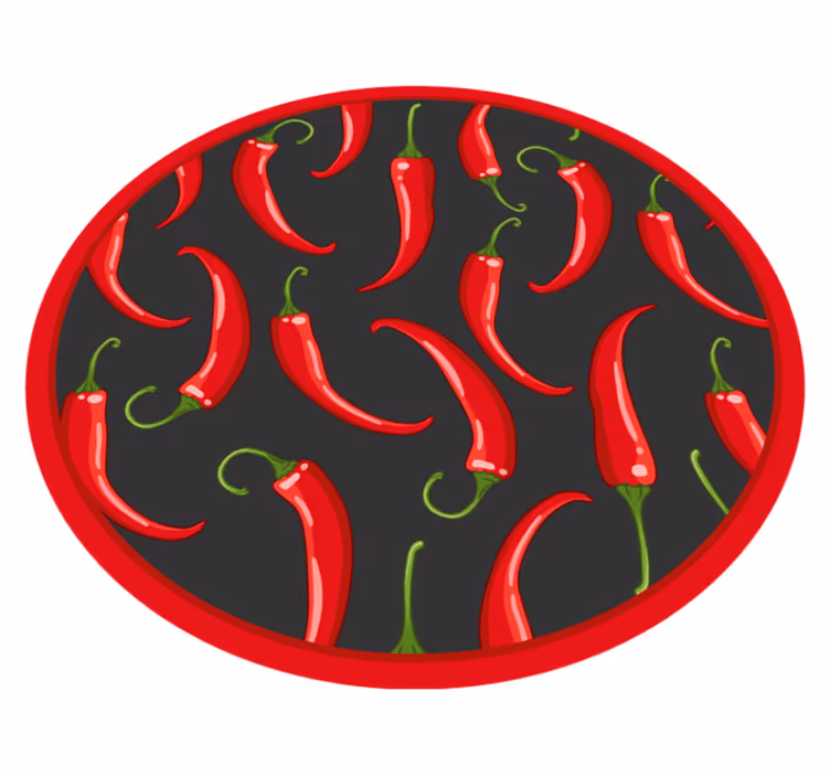 Spicy Red Peppers nordic vinyl carpet - TenStickers
