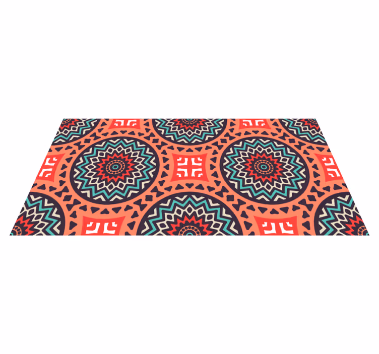 Geometric Medallion Pattern mandala vinyl carpet - TenStickers