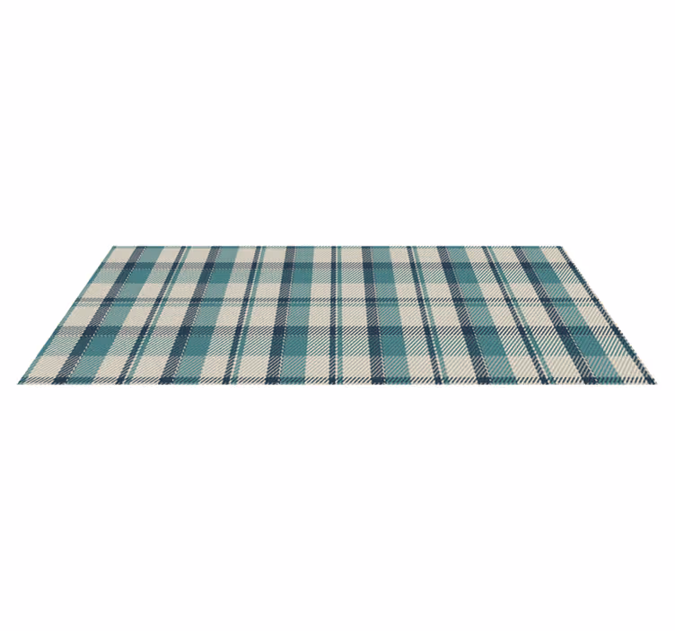 Plaid arrangement kitchen vinyl carpet - TenStickers