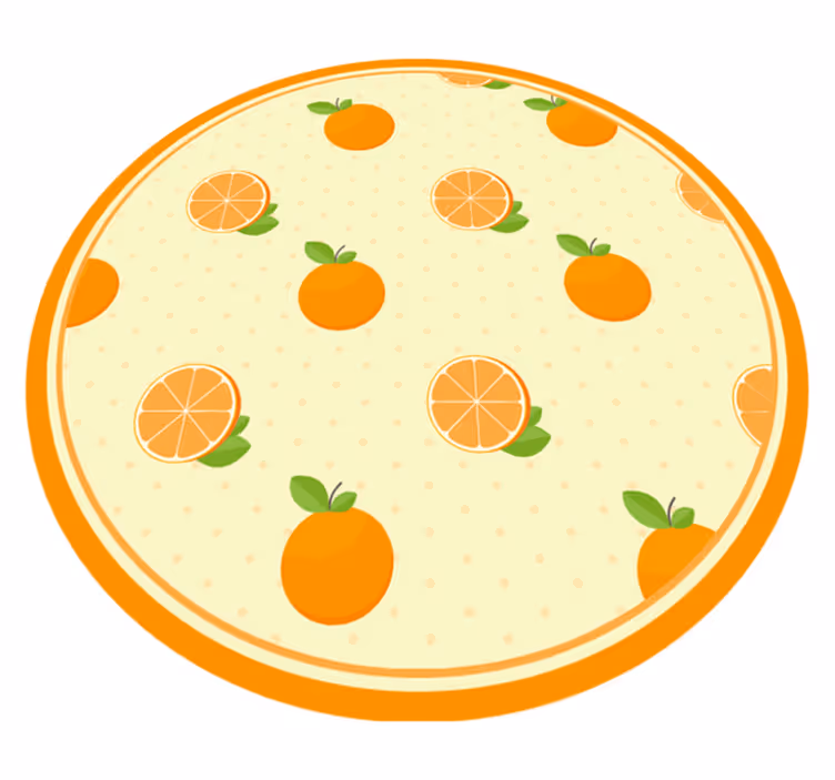Citrus fruit illustration kitchen vinyl carpet - TenStickers