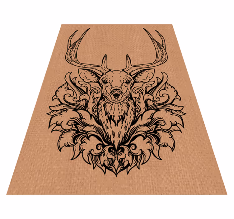Stylish stag design animal vinyl carpet - TenStickers