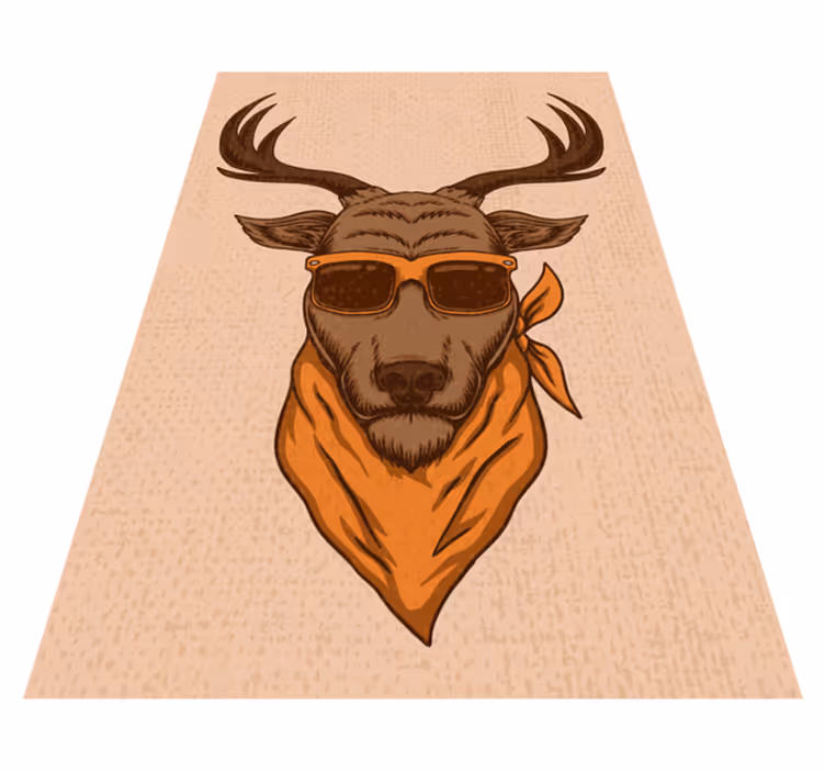 Cool Stag Illustration animal vinyl carpet - TenStickers