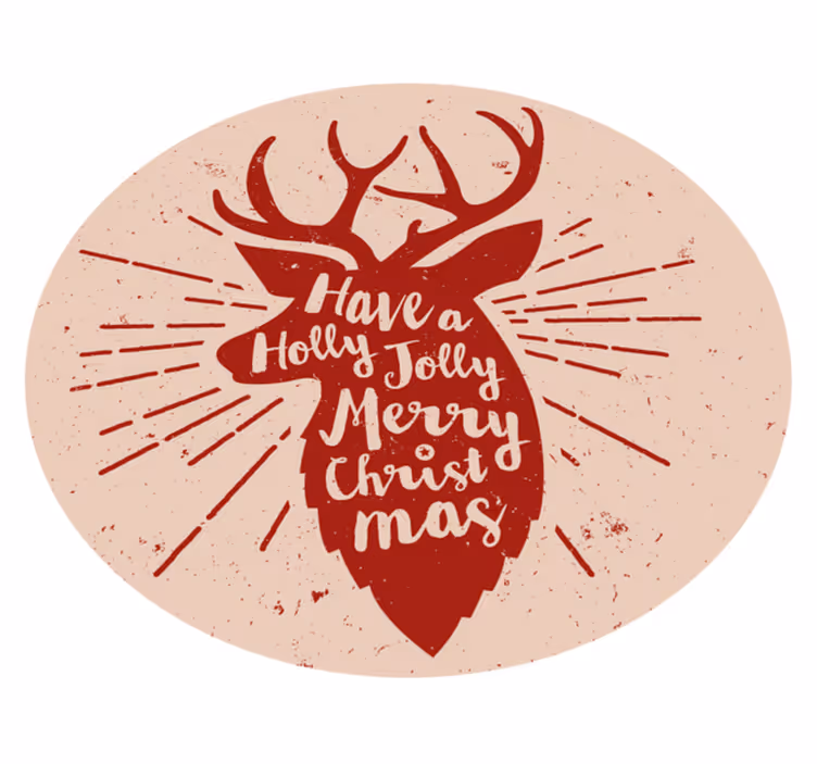 Christmas vinyl carpet with reindeer design - TenStickers