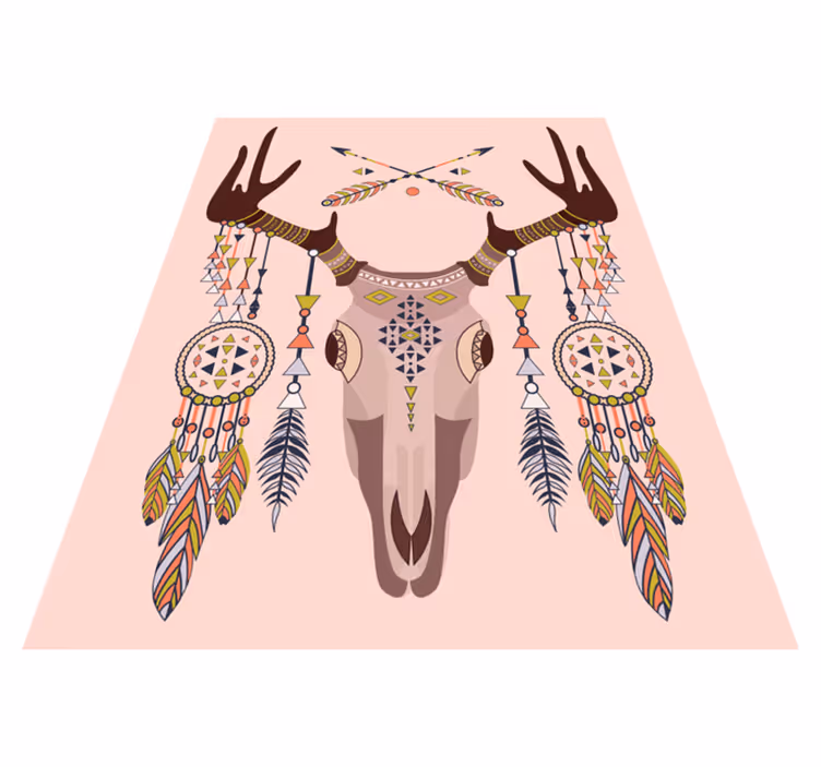 Stylish Antler Motif ethnic vinyl carpet - TenStickers