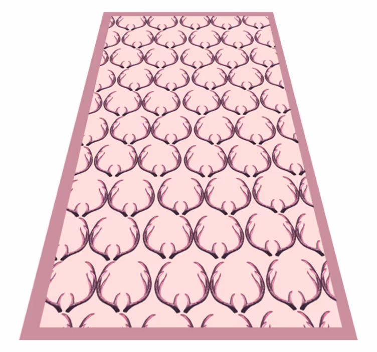 Elegant Antler Motif nordic vinyl carpet - TenStickers