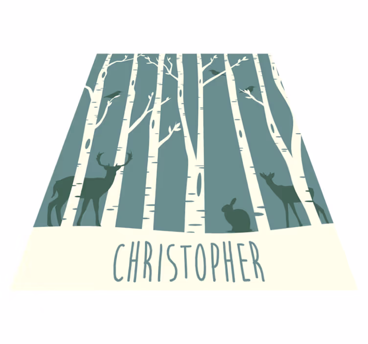 Forest Friends Theme custom vinyl carpet - TenStickers