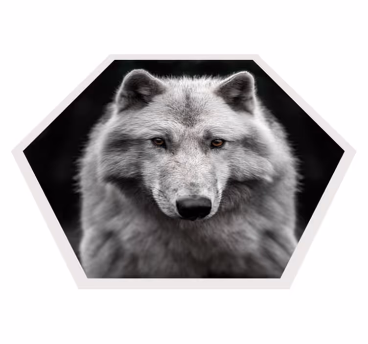 Wolf Portrait animal vinyl carpet - TenStickers