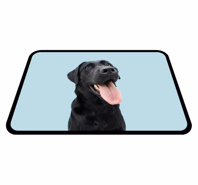 Black labrador dog animal vinyl carpet - TenStickers