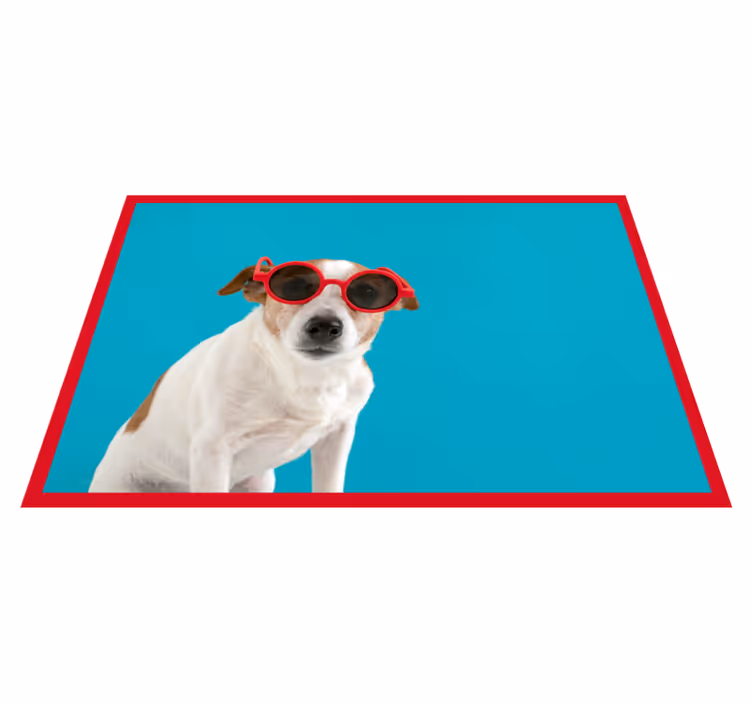 Chic dog portrait animal vinyl carpet - TenStickers