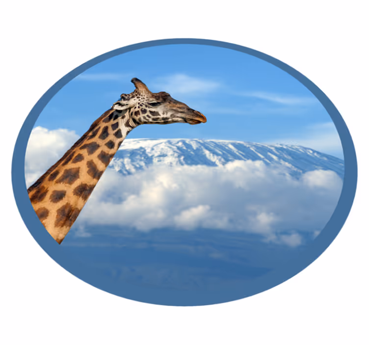 Giraffe majestic view animal vinyl carpet - TenStickers