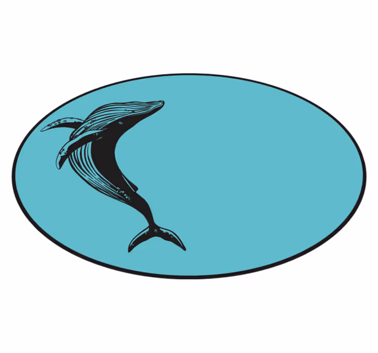 Majestic whale motif animal vinyl carpet - TenStickers