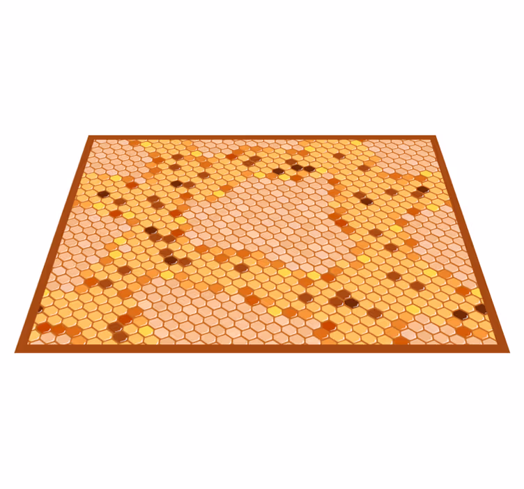 Honeycomb hexagon design kitchen vinyl carpet - TenStickers