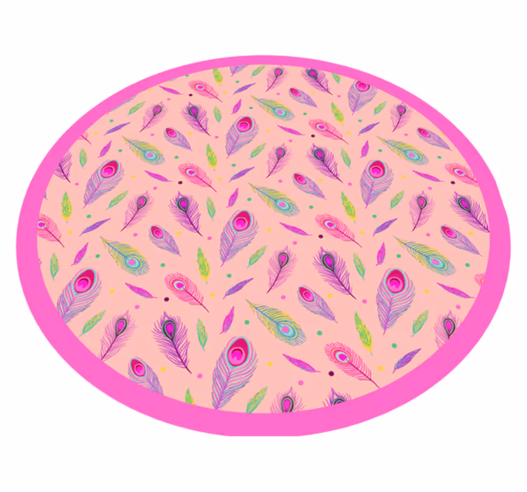 COLORFUL FEATHER PATTERN nature vinyl carpet - TenStickers