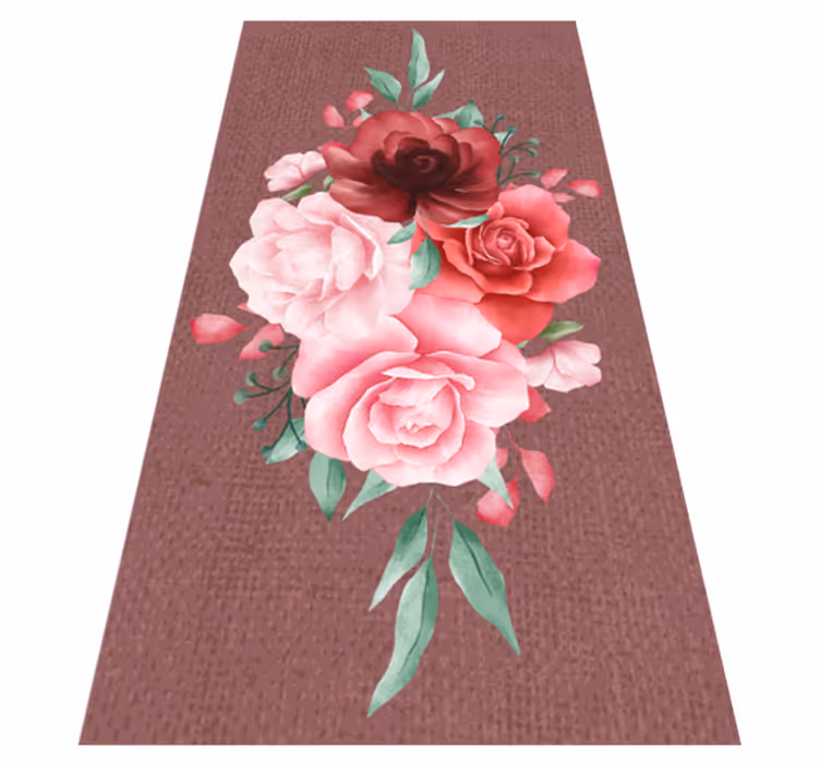 Rose Bouquet Elegance floral vinyl carpet - TenStickers