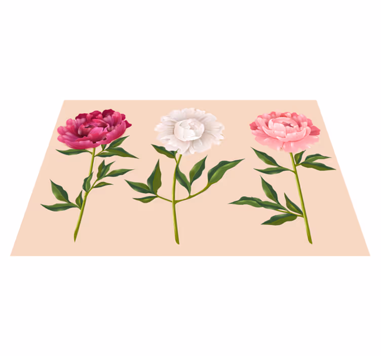 Elegant trio arrangement bathroom vinyl carpet - TenStickers