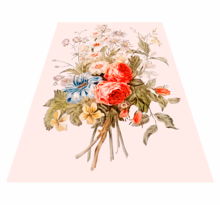 Elegant Bloom Composition floral vinyl carpet - TenStickers