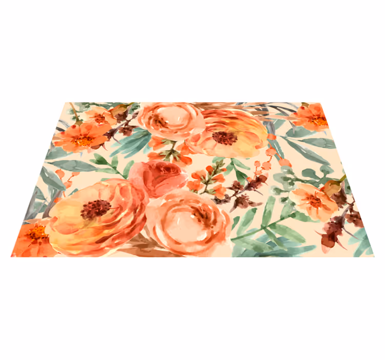 Vibrant Showcase nature floral vinyl carpet - TenStickers