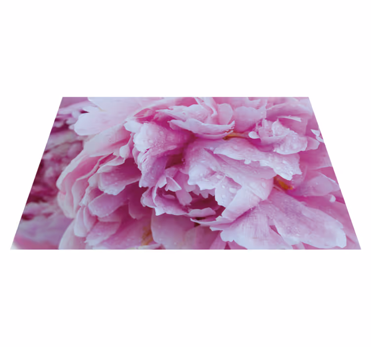 Roseate Peony Bloom floral vinyl carpet - TenStickers
